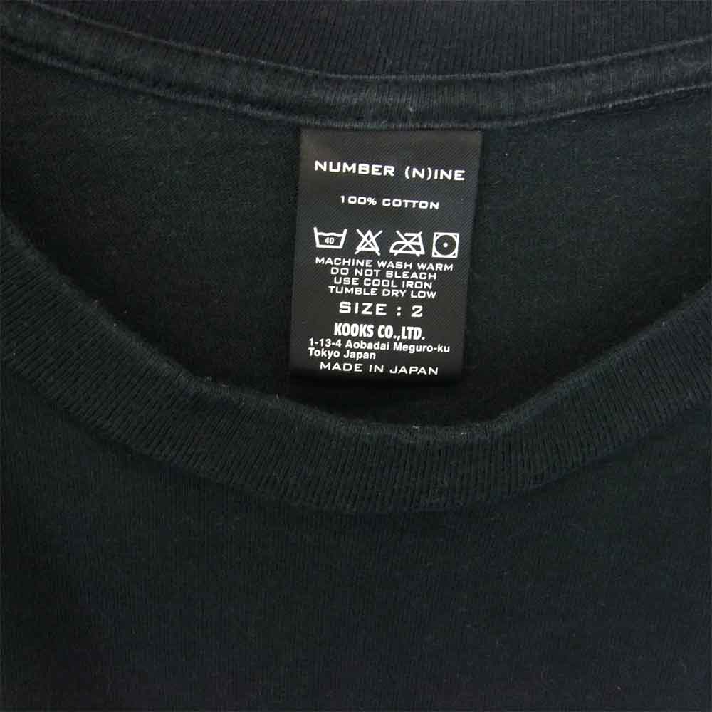 NUMBER(N)INE ナンバーナイン LIQUOR & MUSIC プリント Tシャツ ブラック系 2【中古】