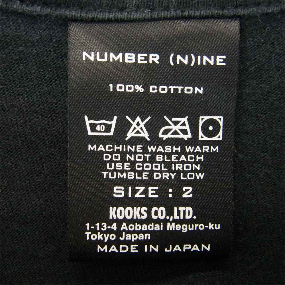 NUMBER(N)INE ナンバーナイン LIQUOR & MUSIC プリント Tシャツ ブラック系 2【中古】