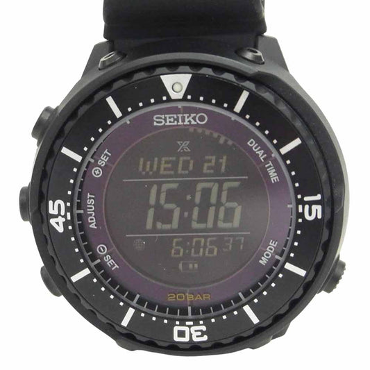 SEIKO セイコー SBEP035-UM93 × アーバンリサーチ PROSPEX FIELDMASTER UR EX プロスペック フィールドマスター ソーラー デジタル 時計 ブラック系【美品】【中古】