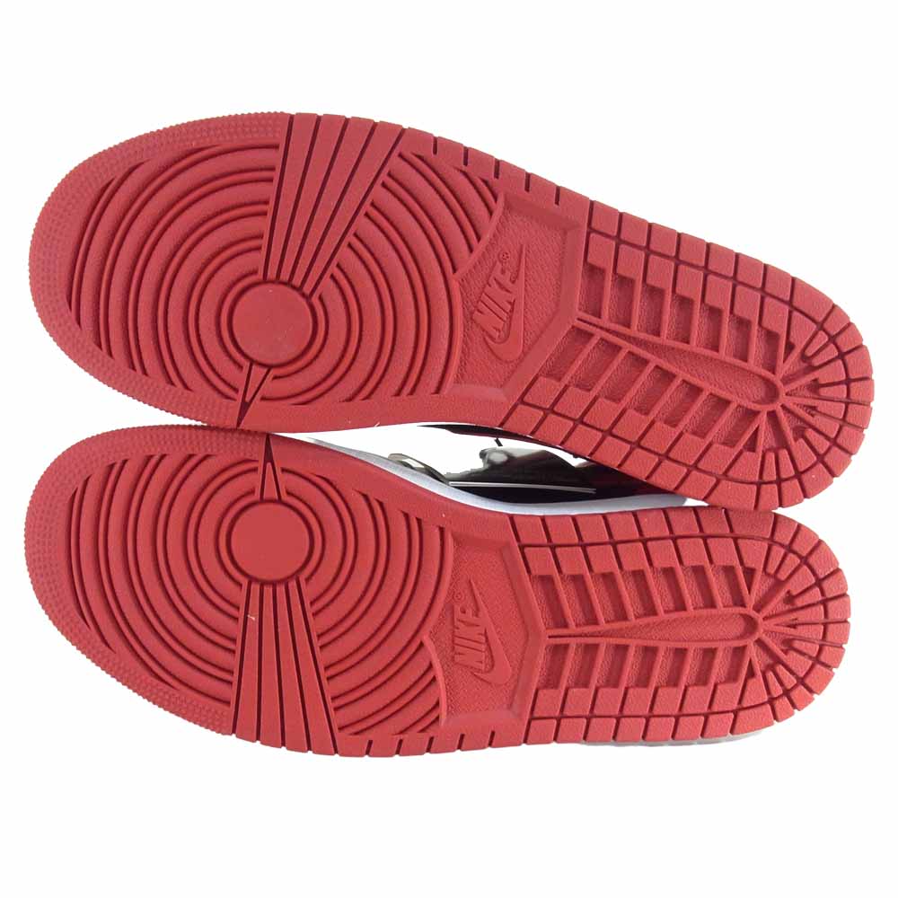 NIKE ナイキ 554724-074 AIR JORDAN 1 MID BRED エアジョーダン 1 ミッド ブレッド 黒赤系 US9【新古品】【未使用】【中古】