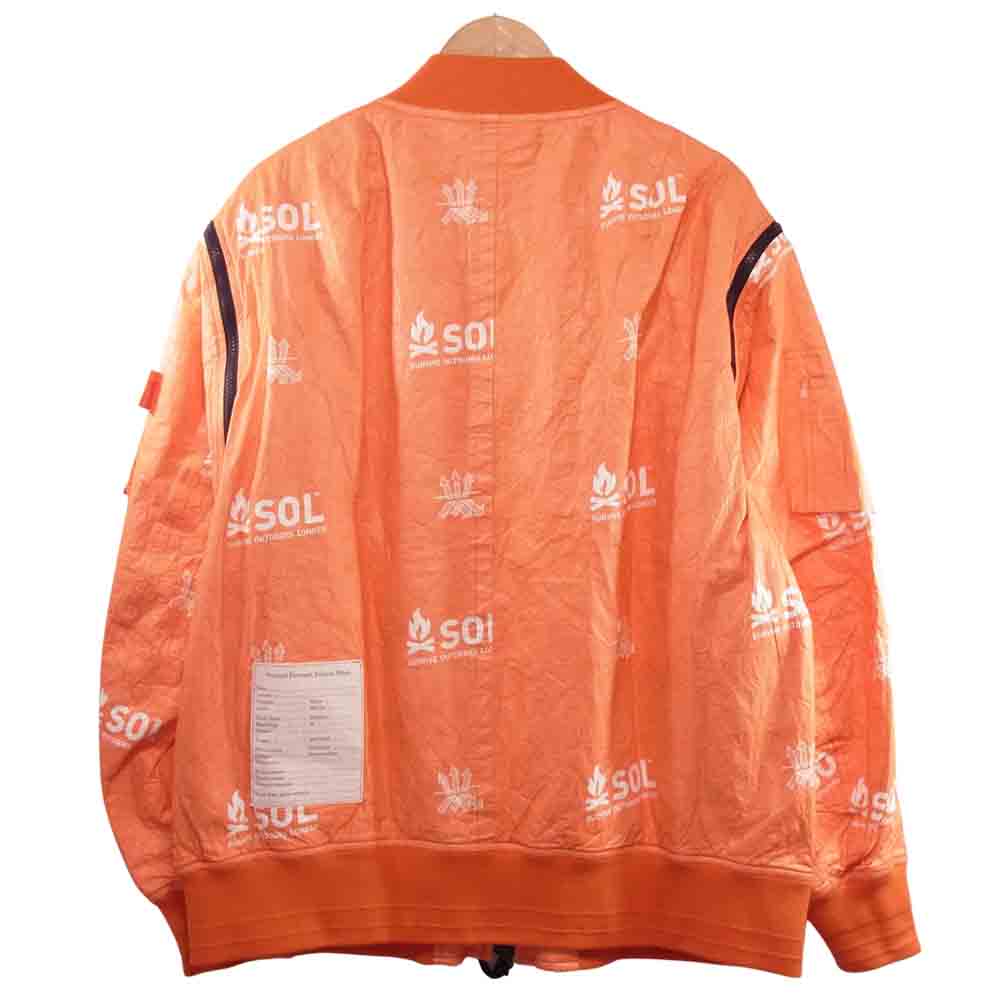 タカヒロミヤシタ SJ-0071AW18 detachable sleeve flight jacket デタッチャブル スリーブ フライト ジャケット オレンジ系 46【美品】【中古】