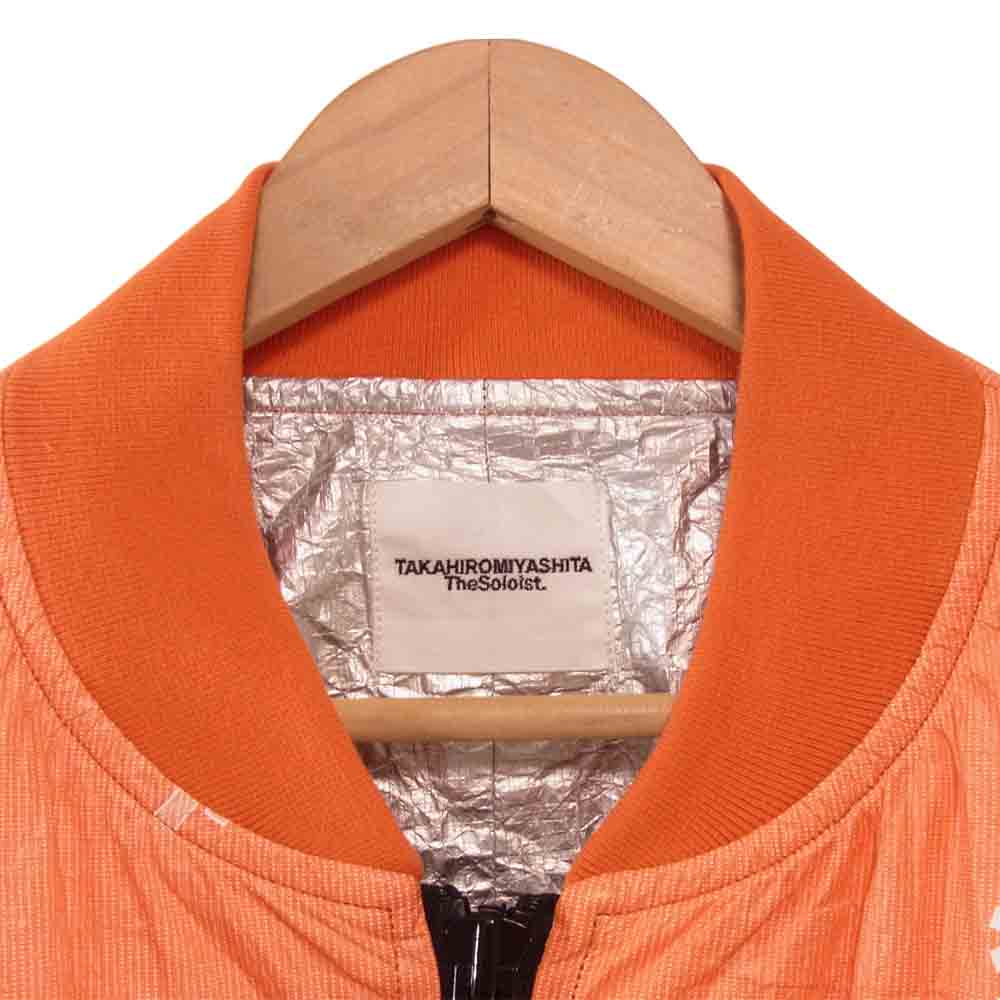 タカヒロミヤシタ SJ-0071AW18 detachable sleeve flight jacket デタッチャブル スリーブ フライト ジャケット オレンジ系 46【美品】【中古】