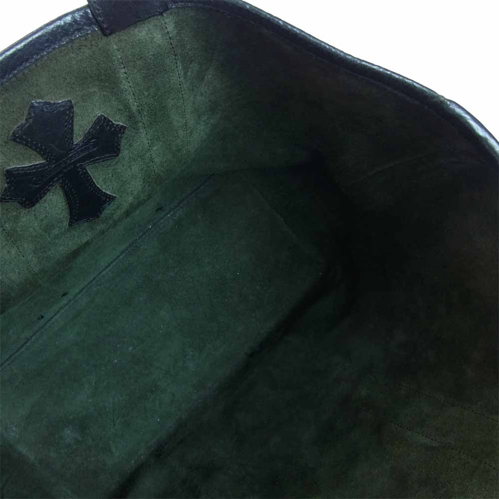 CHROME HEARTS クロムハーツ（原本無） ユナイテッドアローズ UA 10周年記念 クロスパッチ レザー トート バック ブラック系【中古】