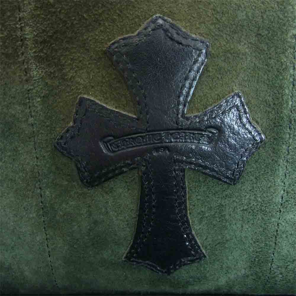 CHROME HEARTS クロムハーツ（原本無） ユナイテッドアローズ UA 10周年記念 クロスパッチ レザー トート バック ブラック系【中古】