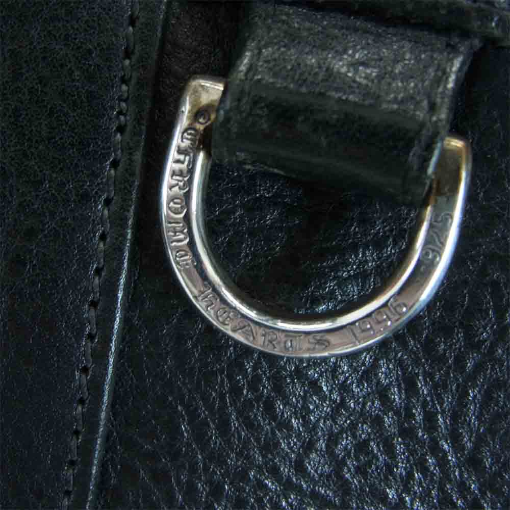 CHROME HEARTS クロムハーツ（原本無） ユナイテッドアローズ UA 10周年記念 クロスパッチ レザー トート バック ブラック系【中古】