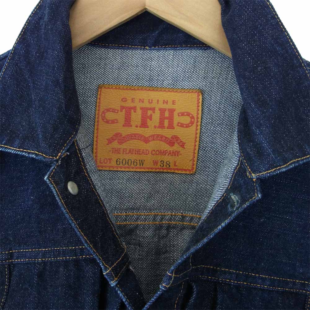 THE FLAT HEAD ザフラットヘッド 6006W 14.5oz デニム ジャケット インディゴブルー系 38【中古】