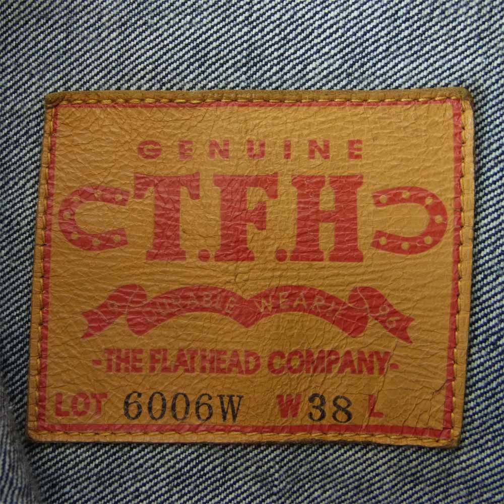THE FLAT HEAD ザフラットヘッド 6006W 14.5oz デニム ジャケット インディゴブルー系 38【中古】