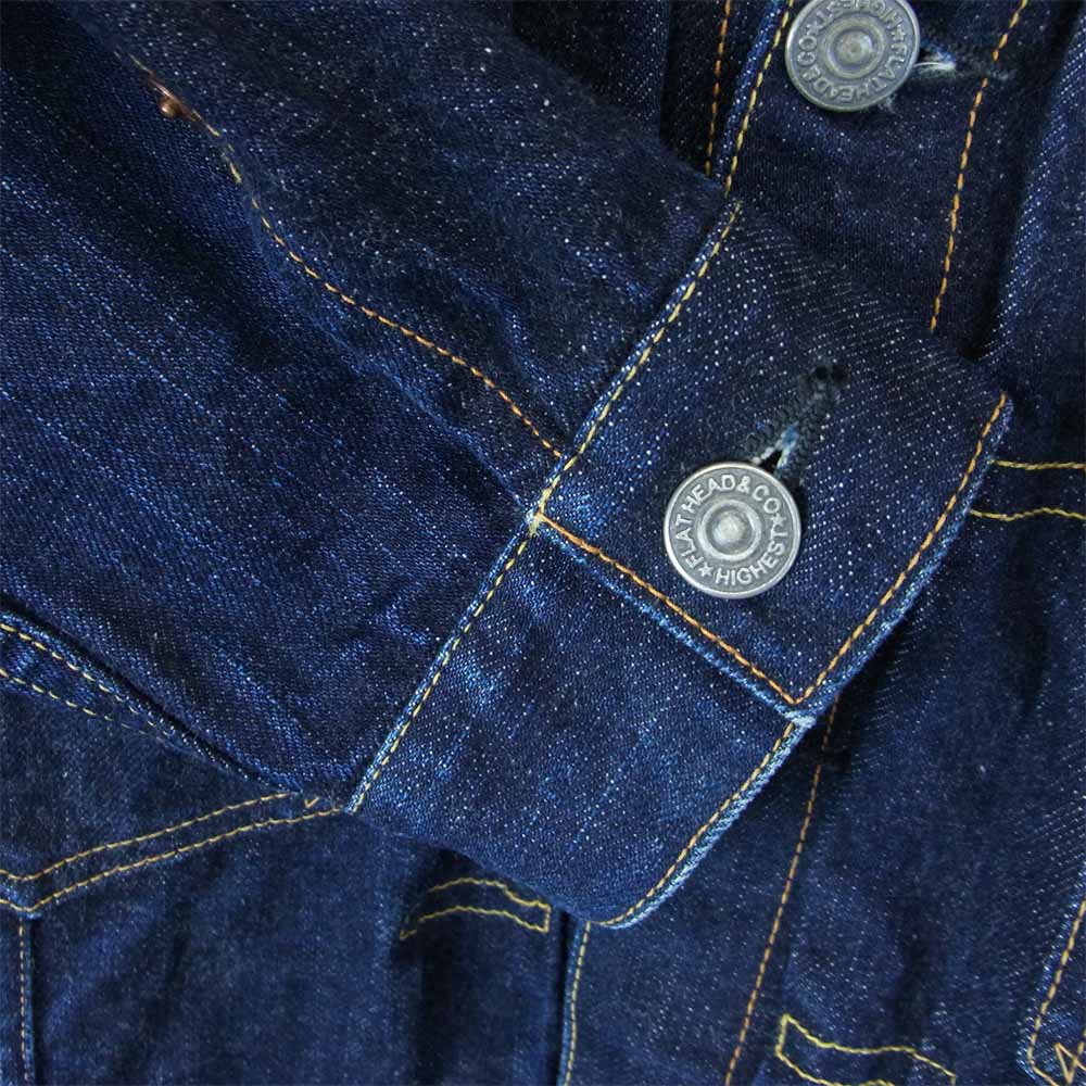 THE FLAT HEAD ザフラットヘッド 6006W 14.5oz デニム ジャケット インディゴブルー系 38【中古】