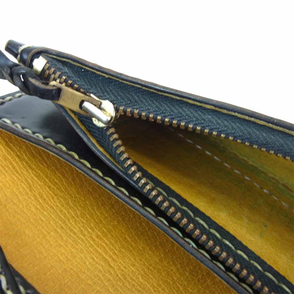 THE FLAT HEAD ザフラットヘッド コンチョ コードバン レザー ロング ウォレット ブラウン系【中古】