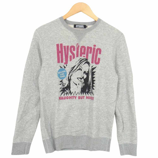 HYSTERIC GLAMOUR ヒステリックグラマー 0241CS01 HYSガール スウェット トレーナー グレー系 S【中古】