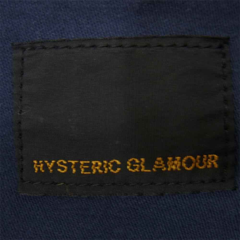 HYSTERIC GLAMOUR ヒステリックグラマー 0214AH02 ワッペン付き ワーク シャツ ネイビー ネイビー系 S【中古】