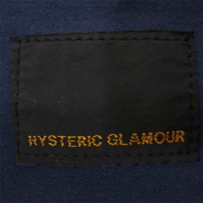 HYSTERIC GLAMOUR ヒステリックグラマー 0214AH02 ワッペン付き ワーク シャツ ネイビー ネイビー系 S【中古】