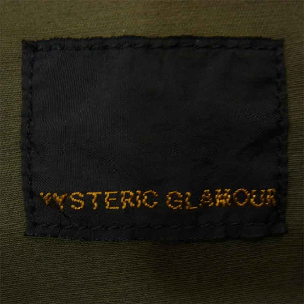 HYSTERIC GLAMOUR ヒステリックグラマー 0231AH07 ワッペン付き ミリタリー シャツ カーキ カーキ系 S【中古】