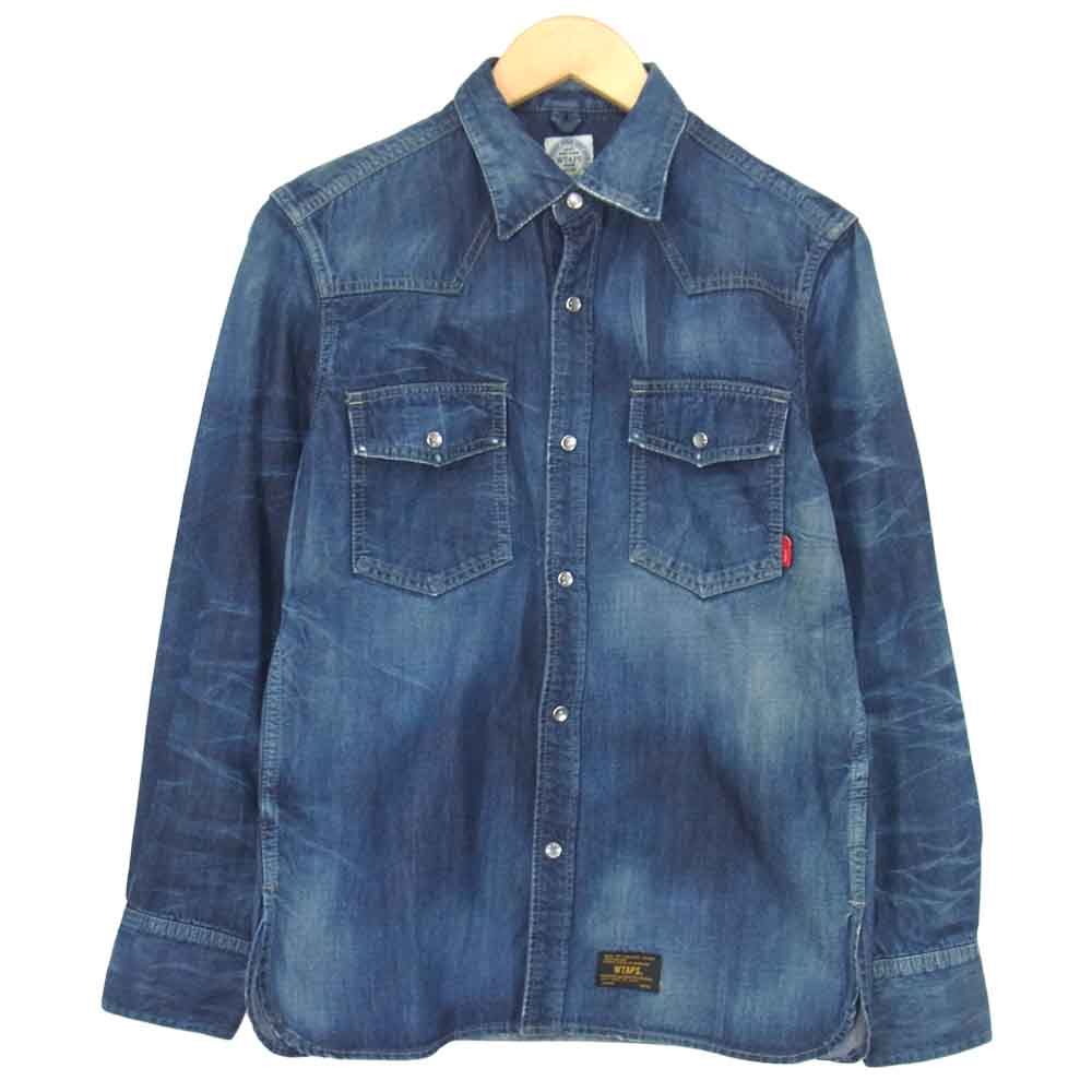 WTAPS ダブルタップス 15SS 151GWDT-SHM09 ALLMAN LS SHIRTS オールマン デニム シャツ インディゴブルー系 S【中古】