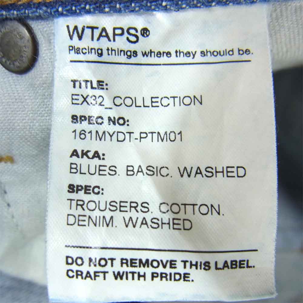 WTAPS ダブルタップス 16SS 161MYDT-PTM01 BLUES BASIC WASHED デニム パンツ インディゴブルー系 S【中古】