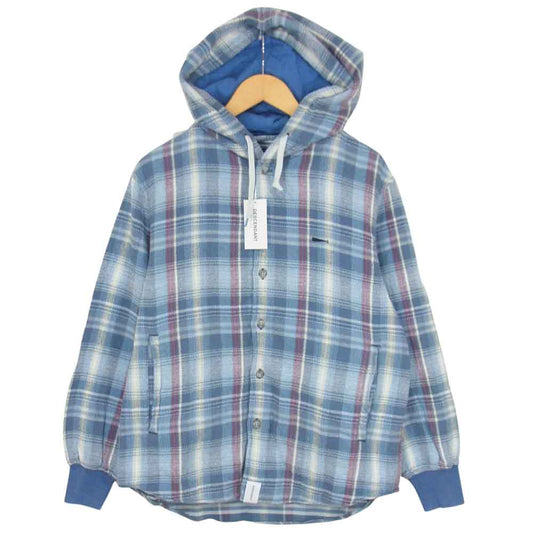 DESCENDANT ディセンダント 19SS 191WVDS-SHM01 HOODED LS SHIRT フーデッド シャツ ライトブルー系 S【中古】