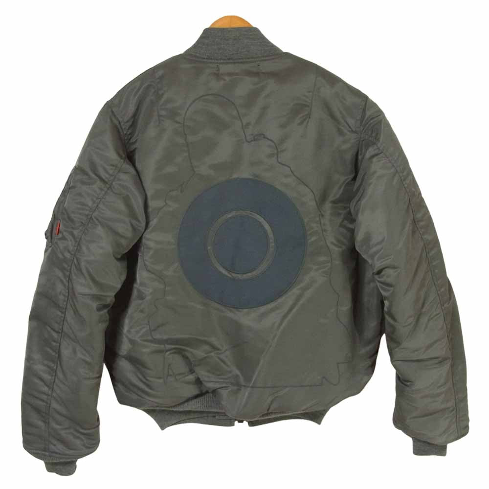 WTAPS ダブルタップス 16AW 162GWDT-JKM04 MA-1 JACKET NYLON TWILL バックパッチ ナイロン フライト ジャケット グレー系 S【美品】【中古】