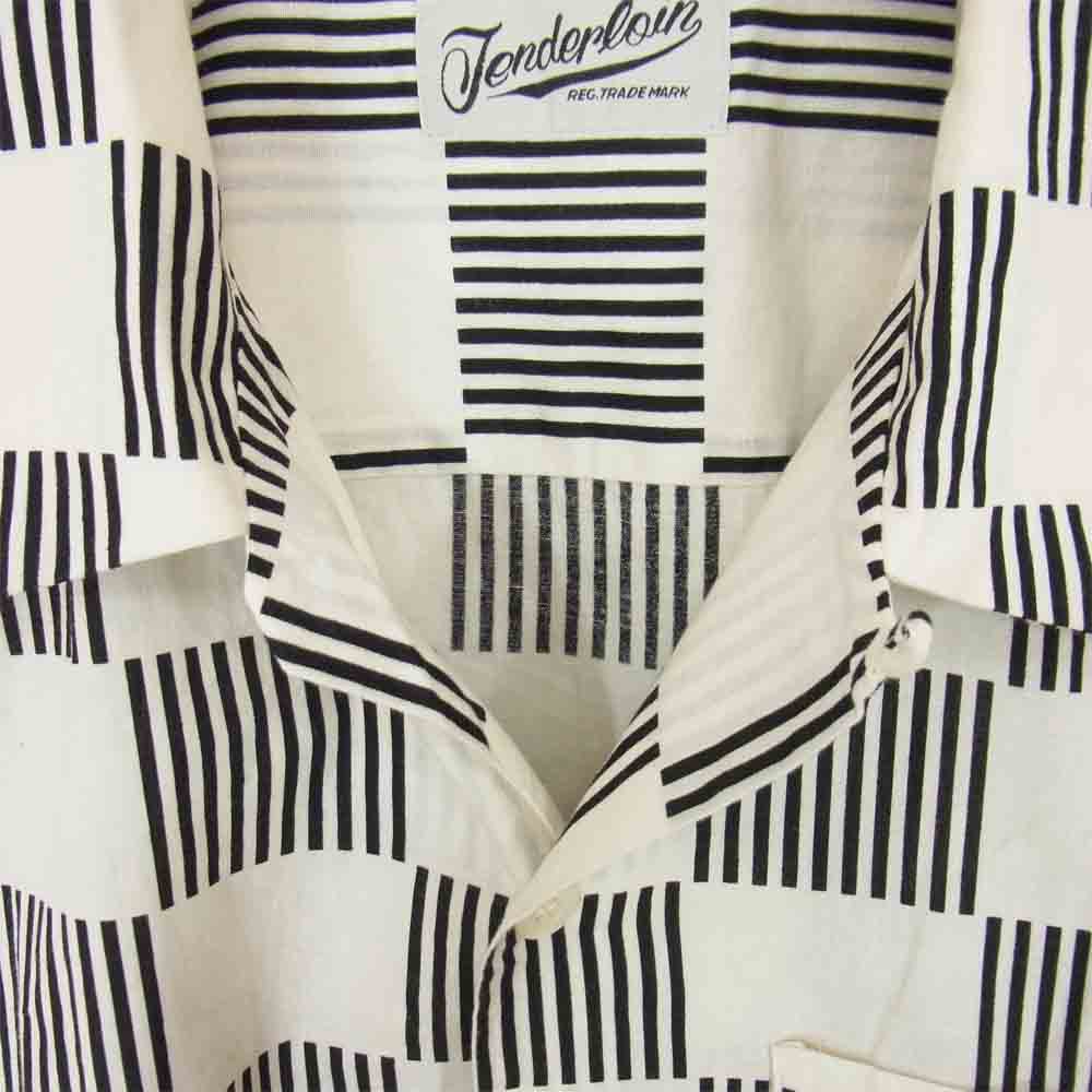 TENDERLOIN テンダーロイン T-COTTON C S/S チェッカー 半袖 シャツ ホワイト系 S【中古】