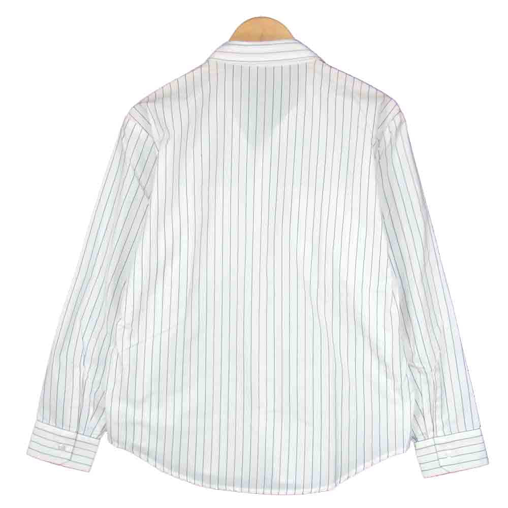 TENDERLOIN テンダーロイン T-WORK SHT ワッペン ストライプ 長袖 シャツ ホワイト系 S【中古】