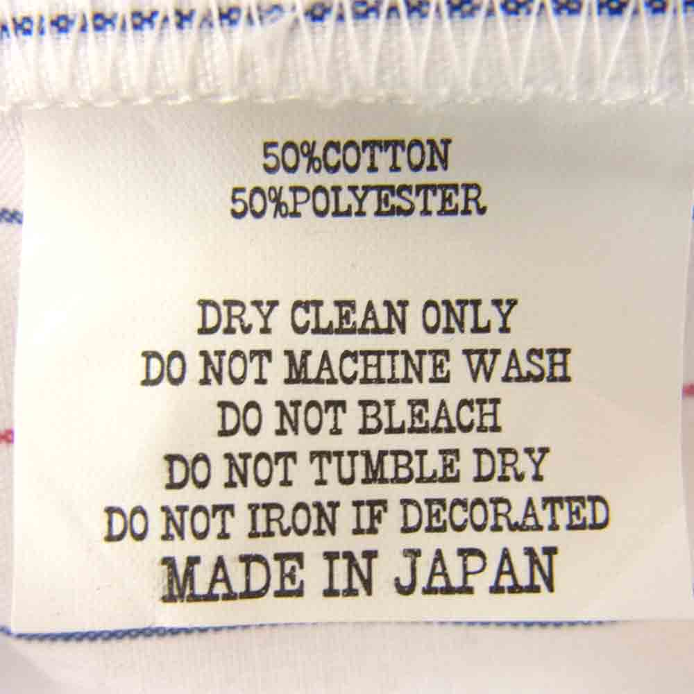 TENDERLOIN テンダーロイン T-WORK SHT ワッペン ストライプ 長袖 シャツ ホワイト系 S【中古】