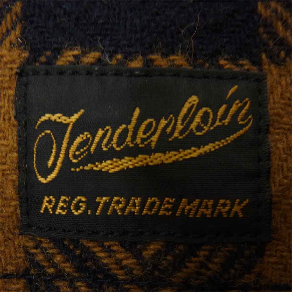 TENDERLOIN テンダーロイン T-BUFFALO CPO JKT バッファロー チェック ウール ジャケット ブラウン系 S【中古】
