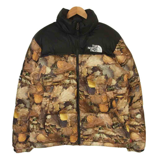 Supreme シュプリーム 16AW ND51602I 国内正規品 THE NORTH FACE ノースフェイス Leaves Nuptse Jacket リーブス ヌプシ 枯葉 ダウン ジャケット ブラウン系 M【中古】