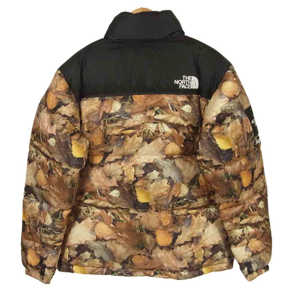 Supreme シュプリーム 16AW ND51602I 国内正規品 THE NORTH FACE ノースフェイス Leaves Nuptse Jacket リーブス ヌプシ 枯葉 ダウン ジャケット ブラウン系 M【中古】