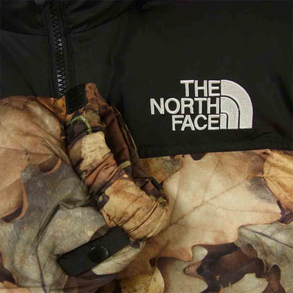 Supreme シュプリーム 16AW ND51602I 国内正規品 THE NORTH FACE ノースフェイス Leaves Nuptse Jacket リーブス ヌプシ 枯葉 ダウン ジャケット ブラウン系 M【中古】