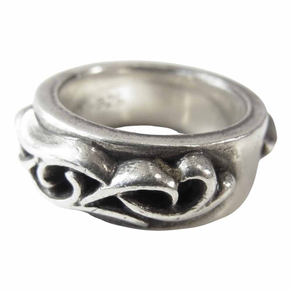CHROME HEARTS クロムハーツ（原本無） ダブル ナロー ヴァイル バンド リング シルバー系 19【中古】