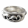 CHROME HEARTS クロムハーツ（原本無） ダブル ナロー ヴァイル バンド リング シルバー系 19【中古】