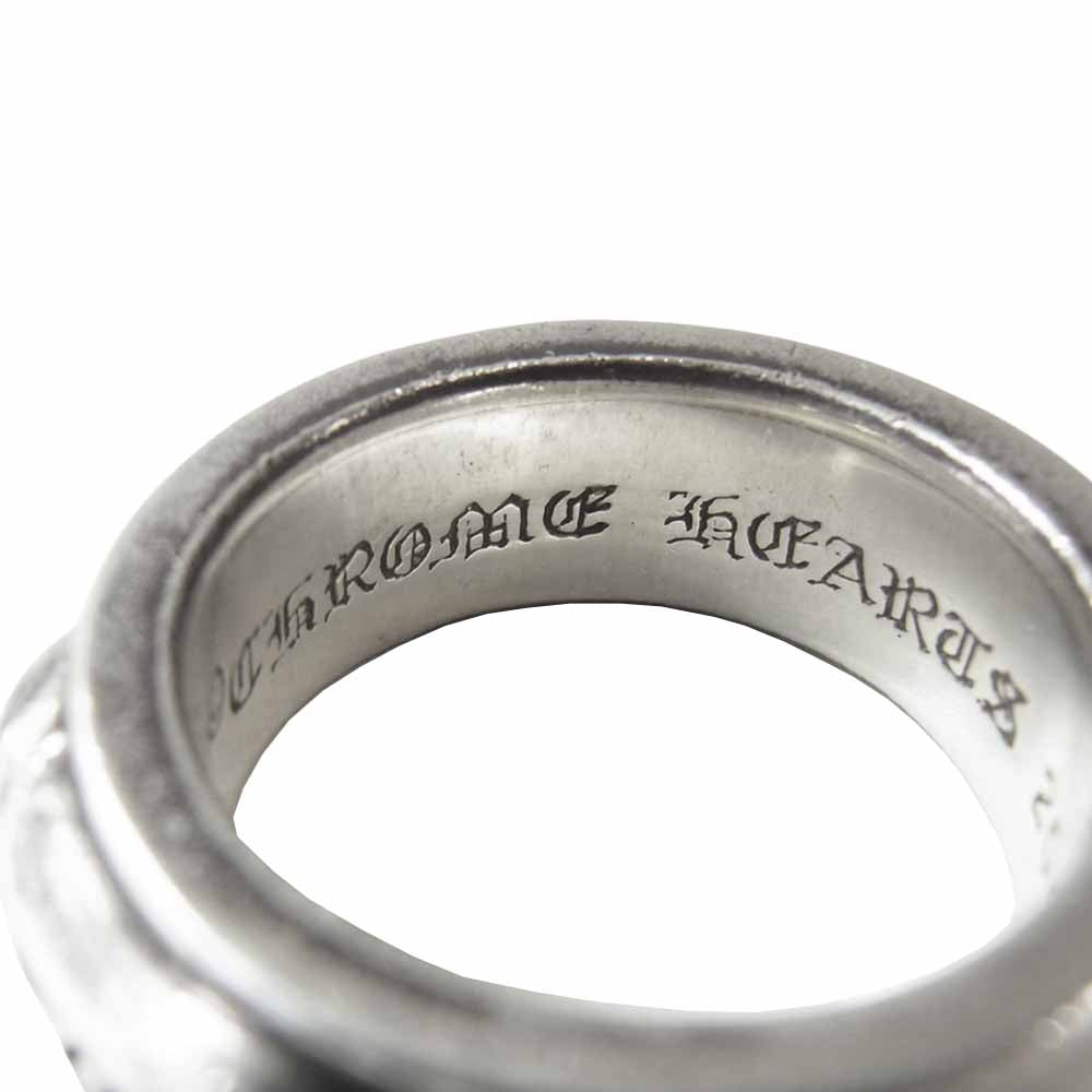 CHROME HEARTS クロムハーツ（原本無） ダブル ナロー ヴァイル バンド リング シルバー系 19【中古】