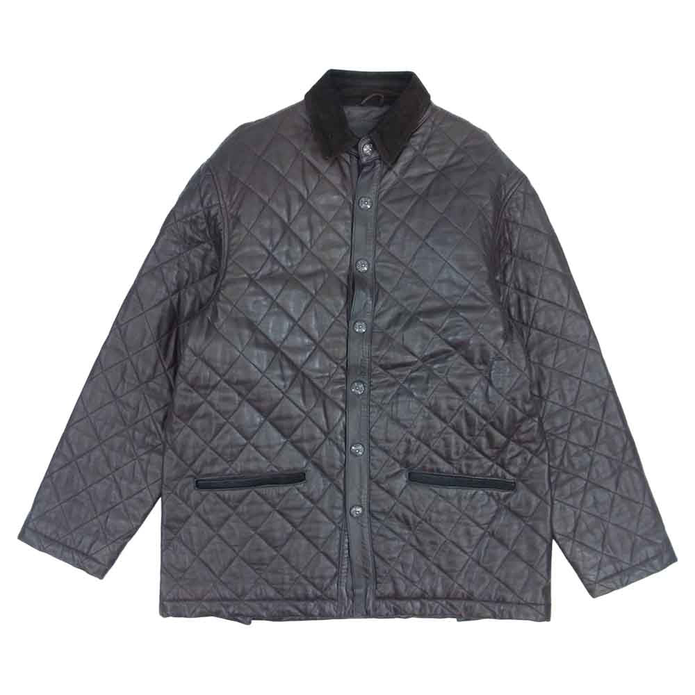 CHROME HEARTS クロムハーツ（原本無） 中綿 キルティング レザー ブルゾン ブラウン系 S【中古】