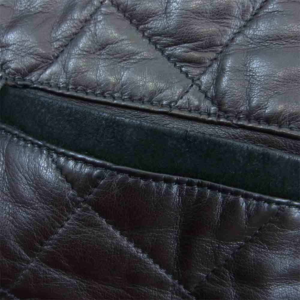 CHROME HEARTS クロムハーツ（原本無） 中綿 キルティング レザー ブルゾン ブラウン系 S【中古】