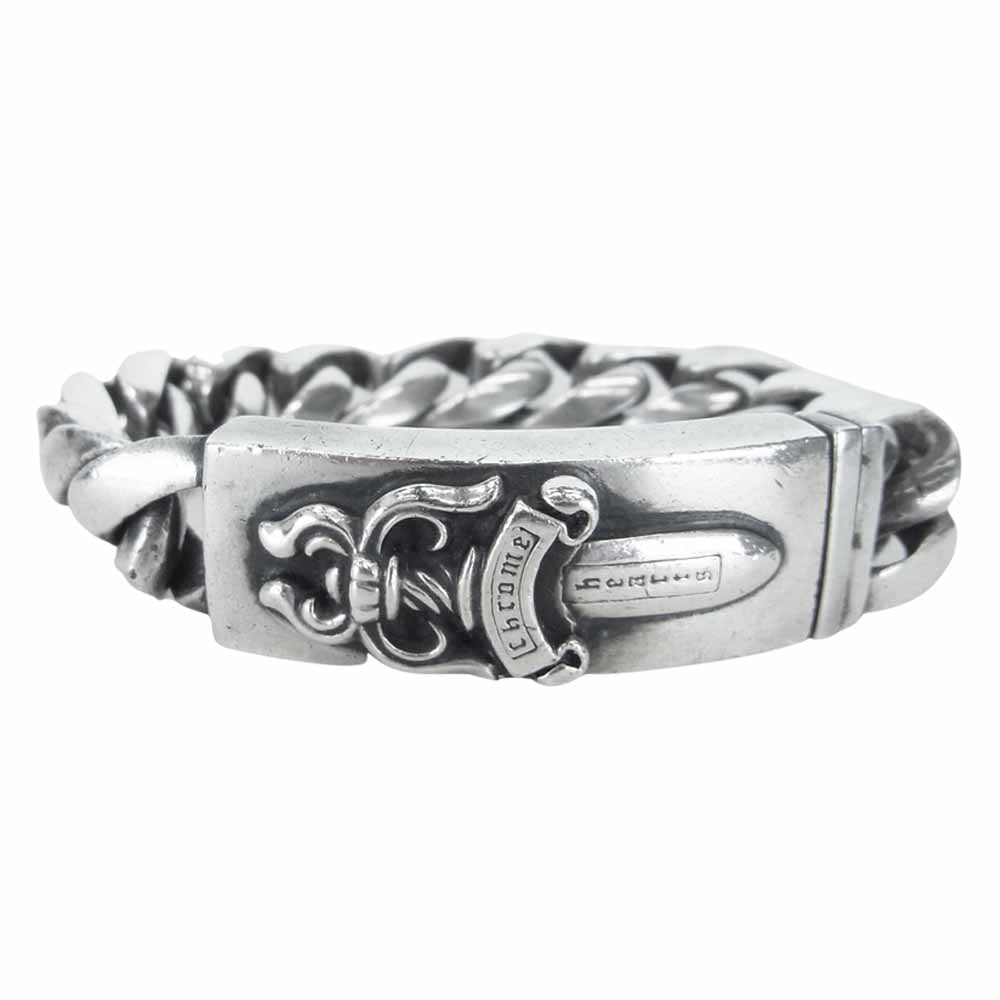 CHROME HEARTS クロムハーツ（原本無） ダガー ID クラシックリンク ブレス 13リンク シルバー系【中古】