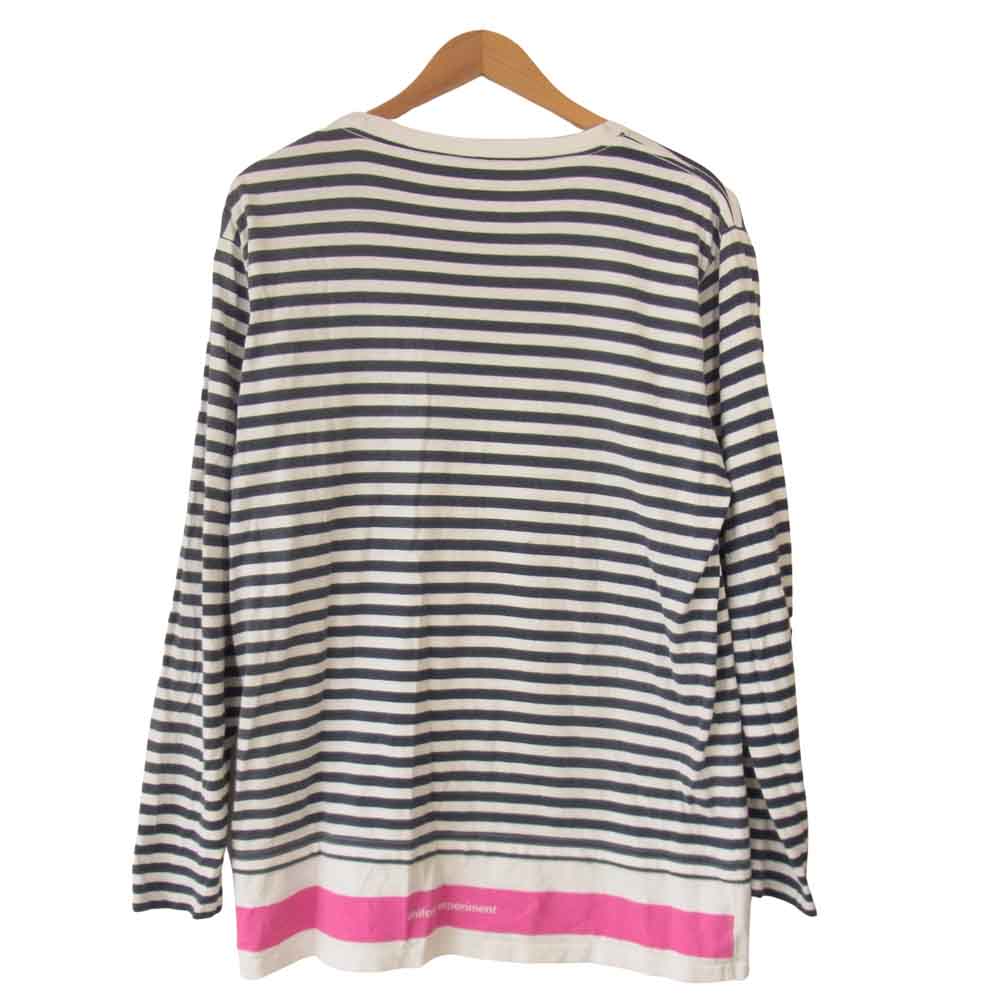 uniform experiment ユニフォームエクスペリメント UE-170061 FAKE LAYERD BORDER L/S フェイク レイヤード ボーダー 長袖 Tシャツ マルチカラー系 XL【中古】