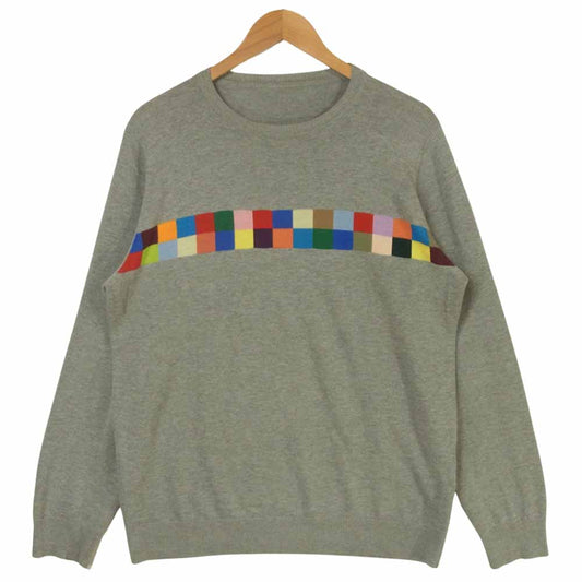 uniform experiment ユニフォームエクスペリメント 19SS UE-190077 COLOR CHART CREW NECK KNIT カラーチャート クルーネック ニット グレー系 4【中古】