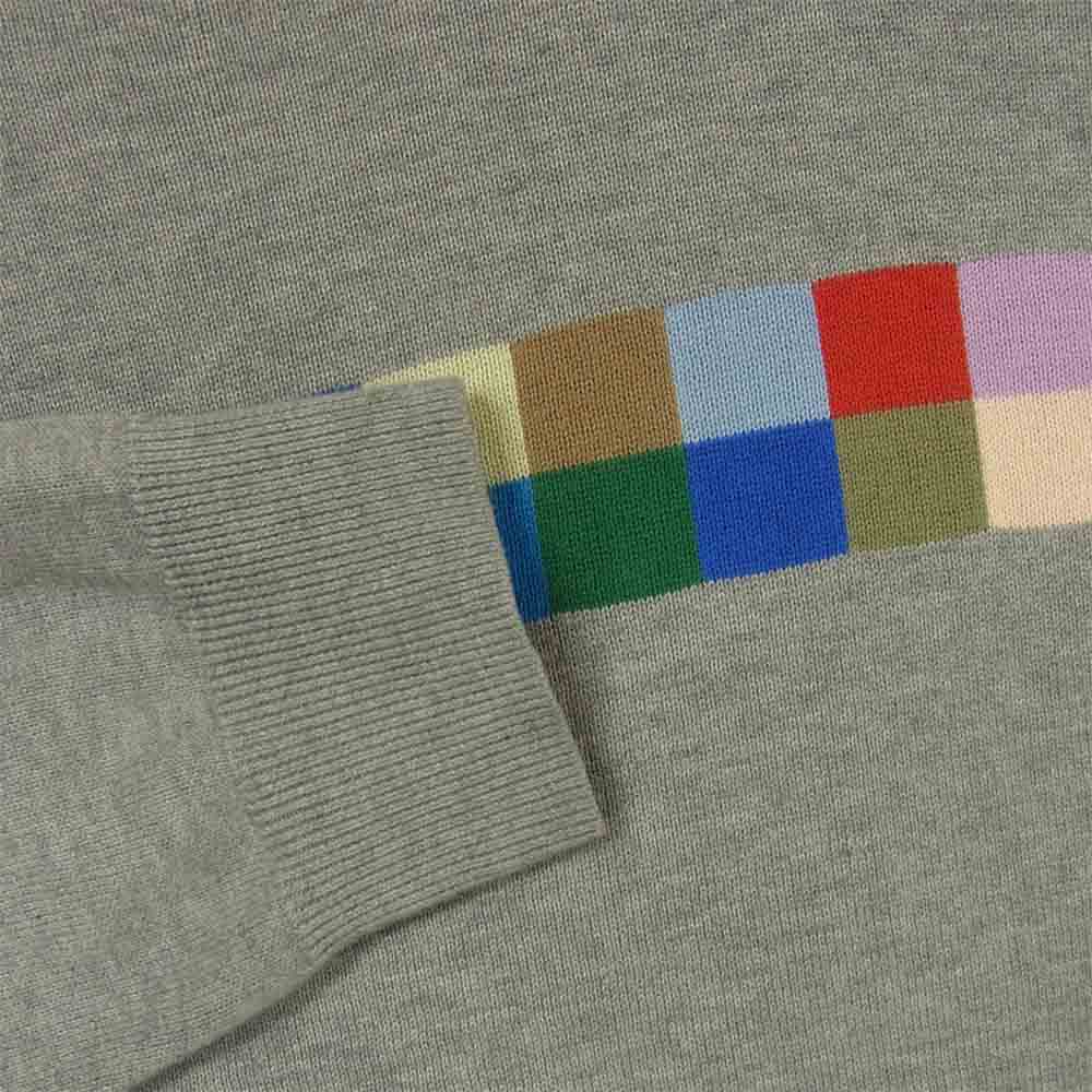 uniform experiment ユニフォームエクスペリメント 19SS UE-190077 COLOR CHART CREW NECK KNIT カラーチャート クルーネック ニット グレー系 4【中古】