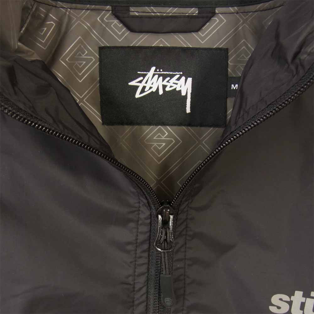 STUSSY ステューシー ロゴ プリント マウンテン パーカー ブラック系 M【中古】