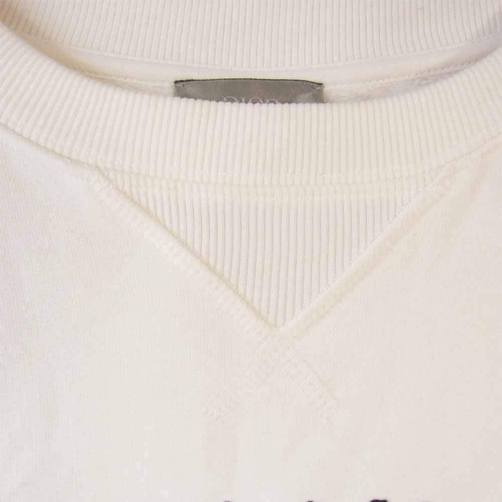 ディオール 20AW 043J655A0531 アトリエロゴ クルーネック スウェット ホワイト系 L【美品】【中古】