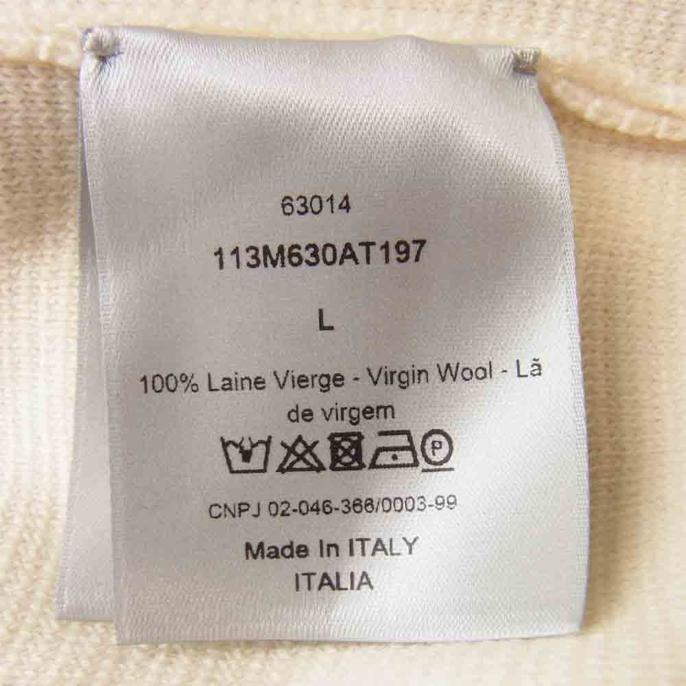 ディオール 113M630AT197 トロッター柄 ロゴ プリント オーバーサイズ ニット オフホワイト系 L【美品】【中古】