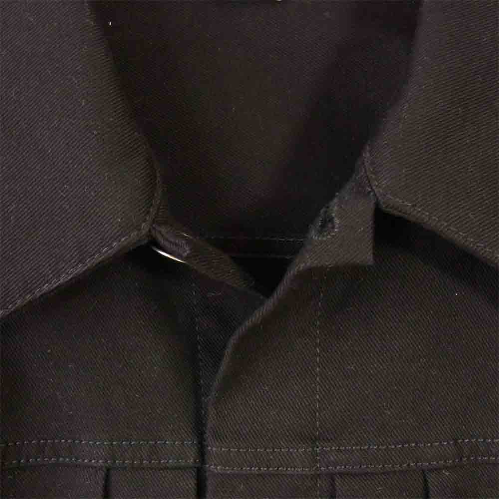 ディオール × ジュディブレイム JUDY BLAME 20AW 043D486A217 バックロゴ 刺繍 袖ニット 切替 デニム ジャケット ブラック系 50【美品】【中古】