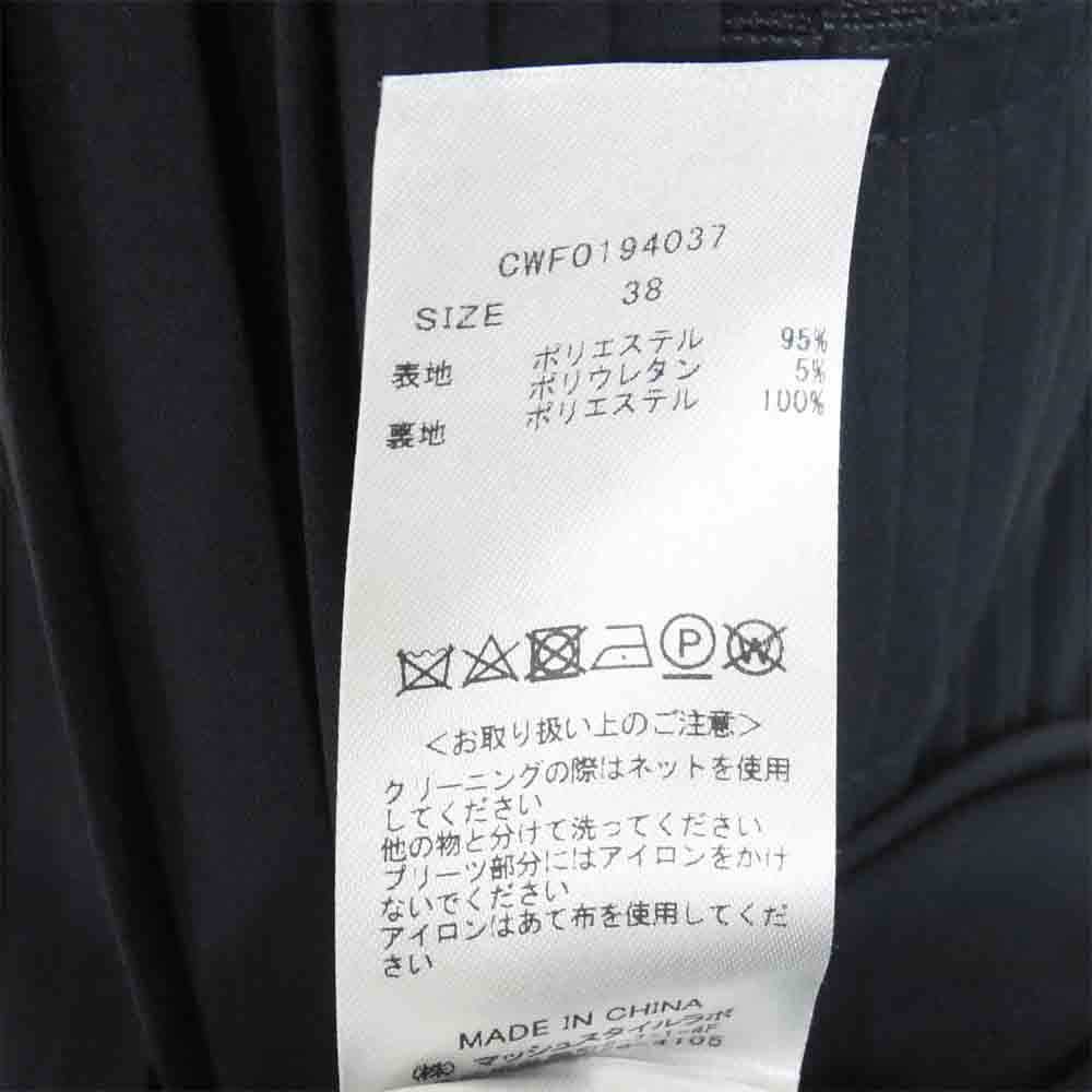 セルフォード 19SS CWF0194037 ピンタック プリーツ ワンピース ダークネイビー系 38【中古】