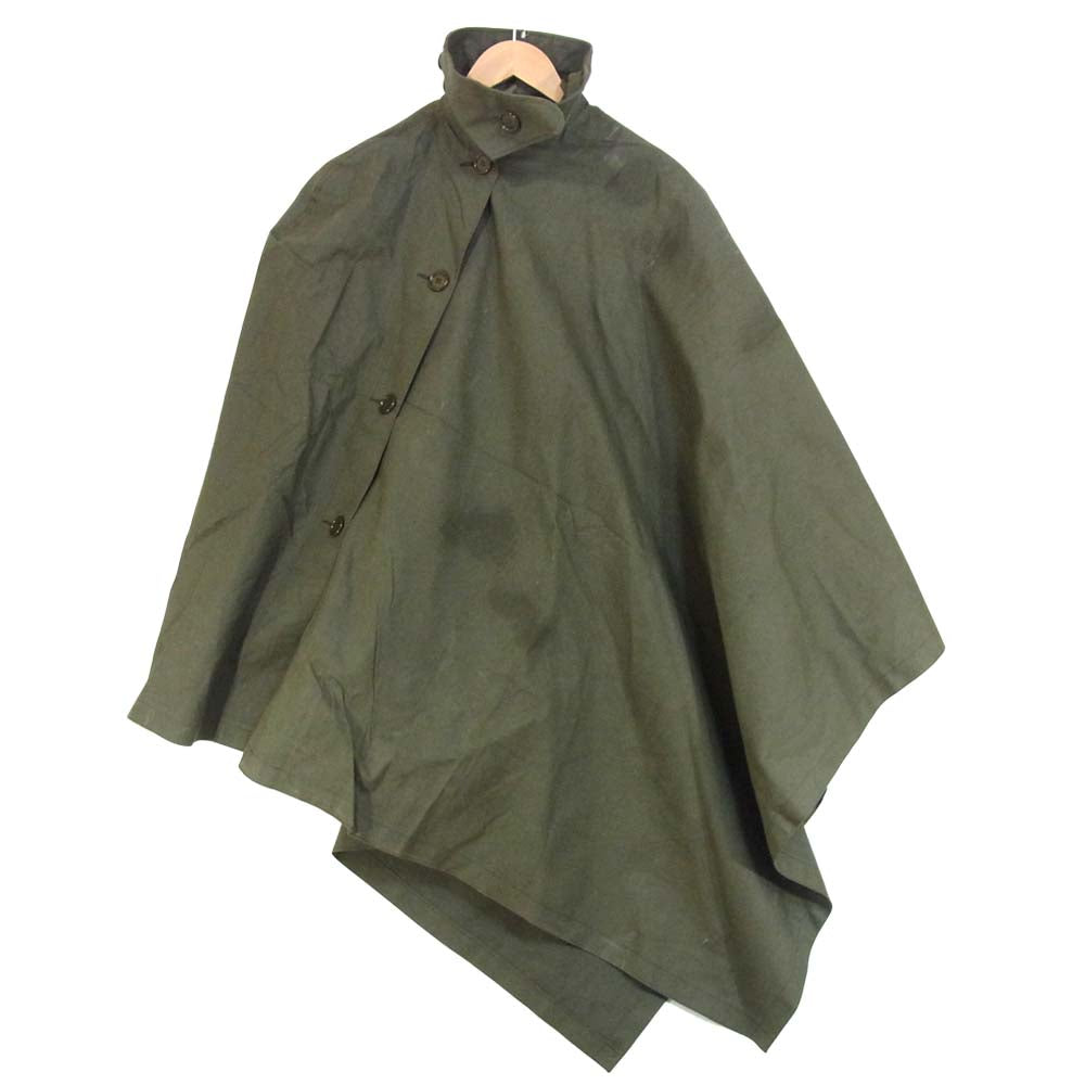 Dutch rain capes poncho オランダ軍 レインケープ ミリタリー ポンチョ ケープ カーキ系 表記無【中古】