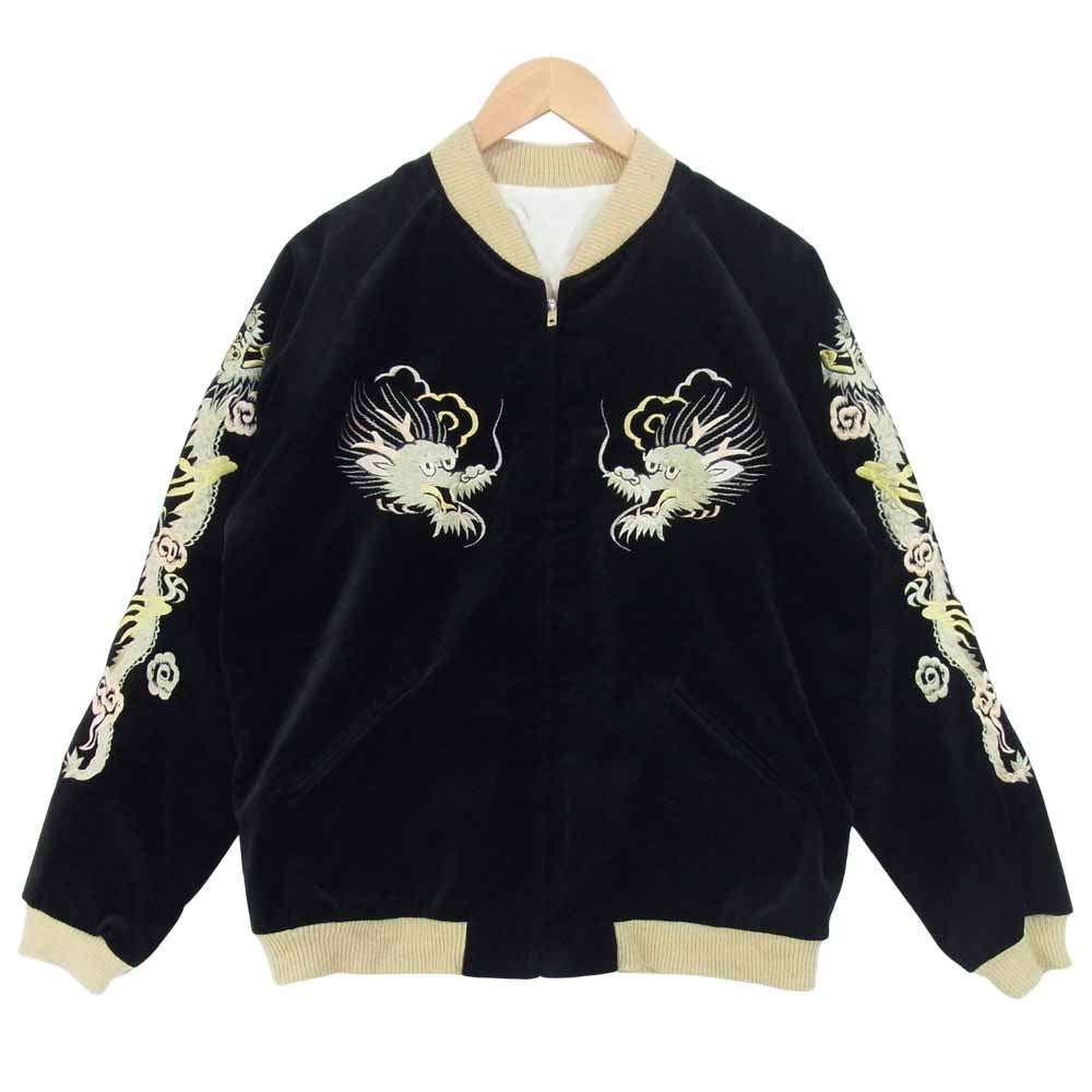 ゴールド 東洋エンタープライズ 16AW 別珍 × サテン リバーシブル スカジャン ブラック系 M【中古】