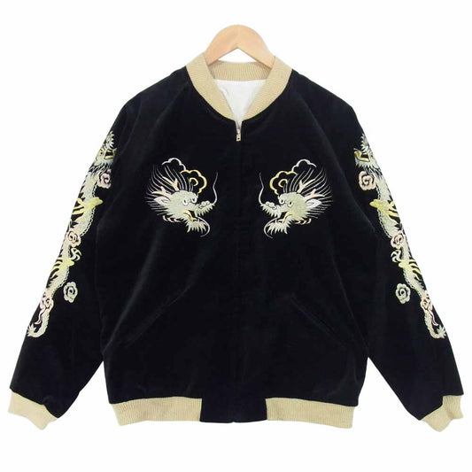 ゴールド 東洋エンタープライズ 16AW 別珍 × サテン リバーシブル スカジャン ブラック系 M【中古】