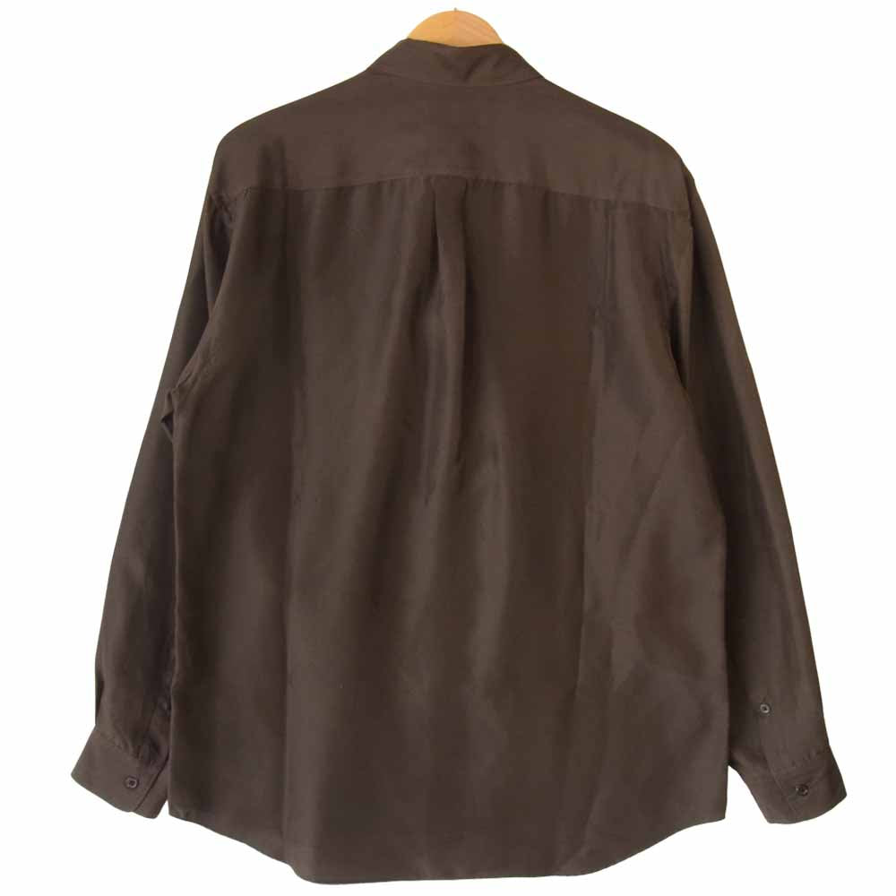 AURALEE オーラリー A21SS01SL LIGHT SILK SHIRTS ライト シルク シャツ ブラウン系 4【新古品】【未使用】【中古】