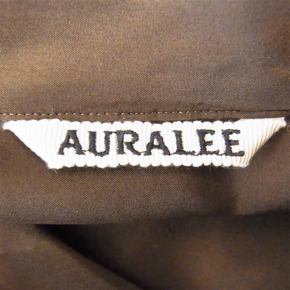 AURALEE オーラリー A21SS01SL LIGHT SILK SHIRTS ライト シルク シャツ ブラウン系 4【新古品】【未使用】【中古】