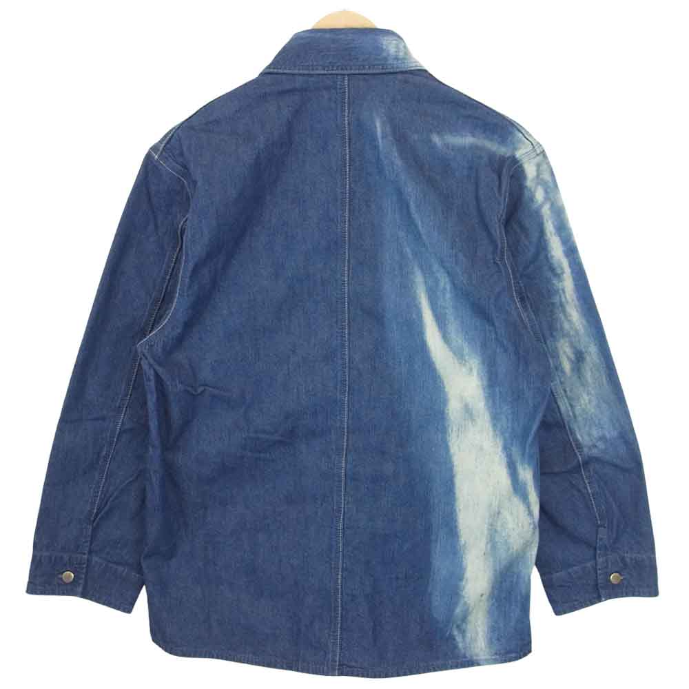 AURALEE オーラリー A21SB03PD SUN FADE BLEACH LIGHT DENIM SHIRTS BLOUSON サン フェード ブリーチ ライト デニム シャツ ブルゾン インディゴブルー系【新古品】【未使用】【中古】
