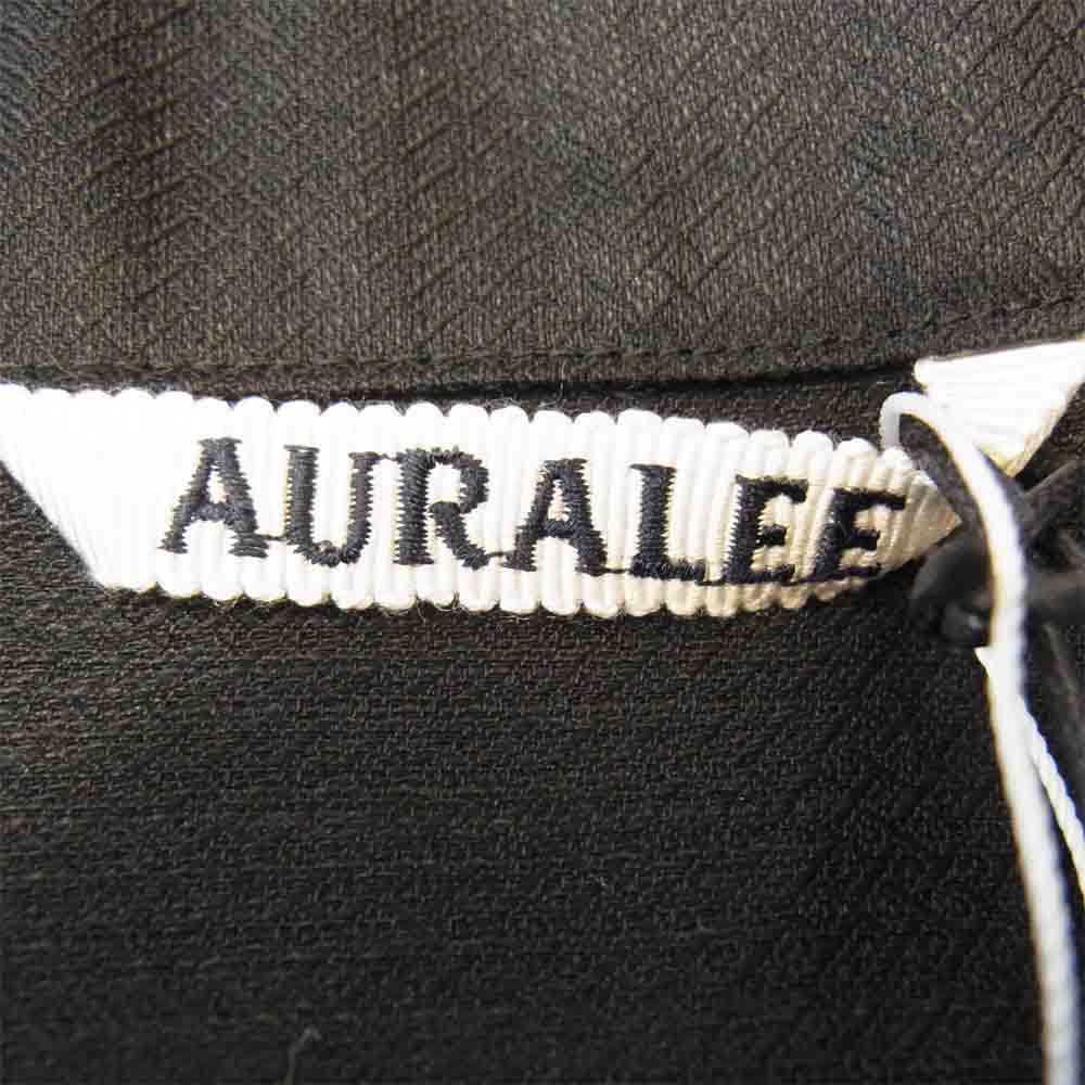 AURALEE オーラリー A21SS01SD SILK LINEN DOBBY SHIRTS JACKET シルク リネン ドビー シャツ ジャケット ブラック系【新古品】【未使用】【中古】