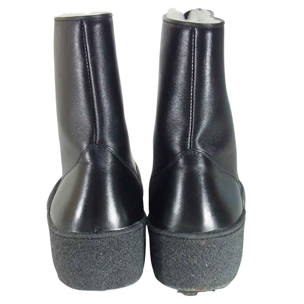 ウノピゥウノウグァーレトレ ムートン ブーツ イギリス製 ブラック系 8【美品】【中古】